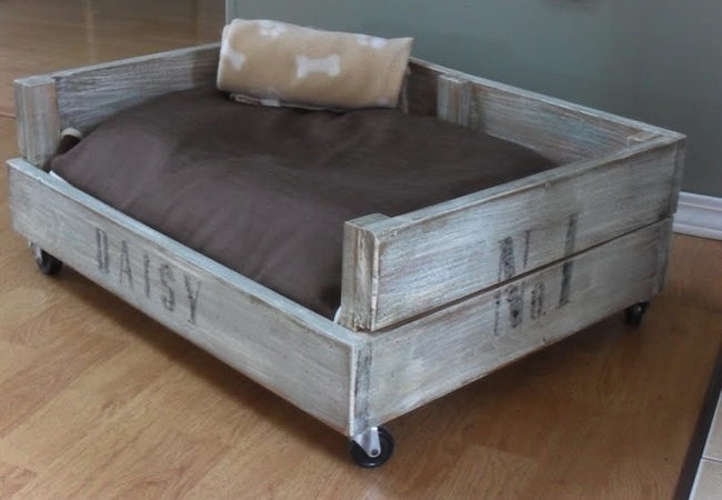 crate DIY Dog Bed - Crate