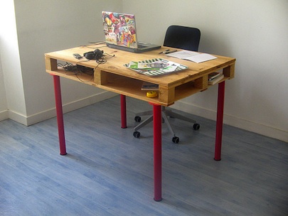 Flickr-pierrevedal-pallet-desk Shipping Pallets Desk