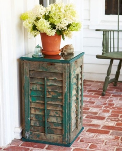 side-table Repurposed Shutters - Side Table