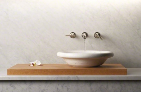 Kohler-Botticelli-marble-vessel-sink Bathroom Sinks - Kohler Botticelli Marble Vessel sink