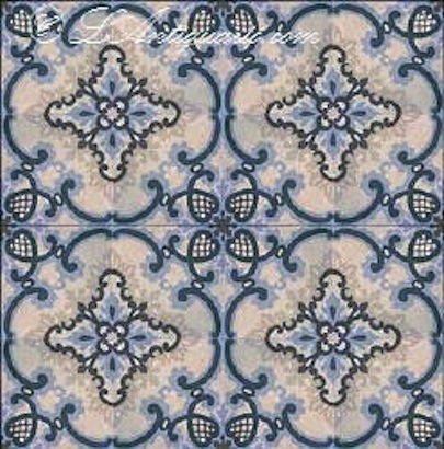 L'Antiguario-Encaustic-Tile-P077.blue Layout Encaustic Tile L'Antiguario