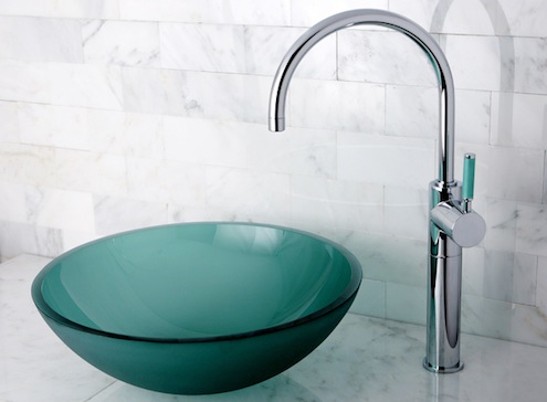 Overstock.com-Designer-Glass-Vessel-Sink Bathroom Sinks - Designer Glass Vessel Sink