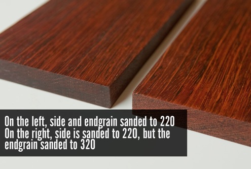 Wood Finishing End Grain