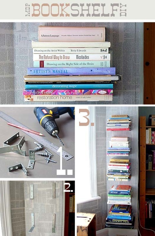 MoreDesignPlease_DIY_BooktoShelf_Mount1 DIY Bookshelf - Float Mount