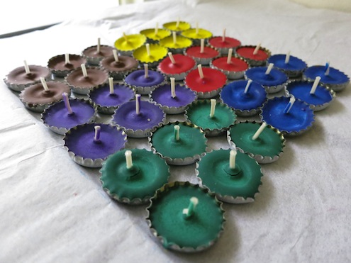 Bottlecap Candle Bottle Caps DIY - Candle