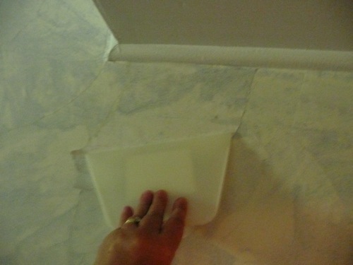 faux-finish-wall-scraper DIY Faux Finish Wall Covering