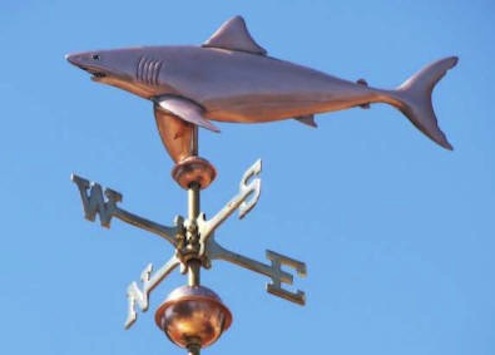 westcoastweathervanes.com-Great-White-Shark-Full-1w Weather Vanes