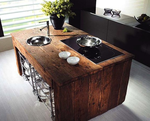 Salvaged Wood Island Outstanding Kitchen Island Options