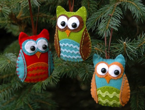 DIY Felt Owl Ornaments