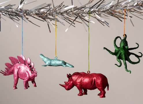 DIY Glitter Animals Ornaments