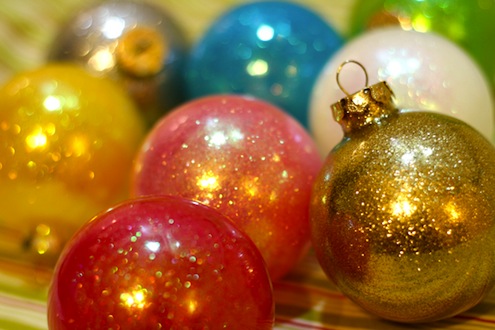 DIY Glitter Filled Ornaments