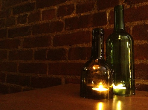DIY Wine Bottle Candle Holders