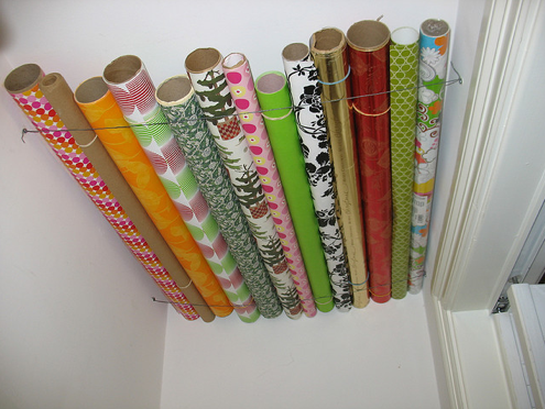 how-to-store-holiday-decorations-wrapping paper How to Store Holiday Decorations - Wrapping Paper