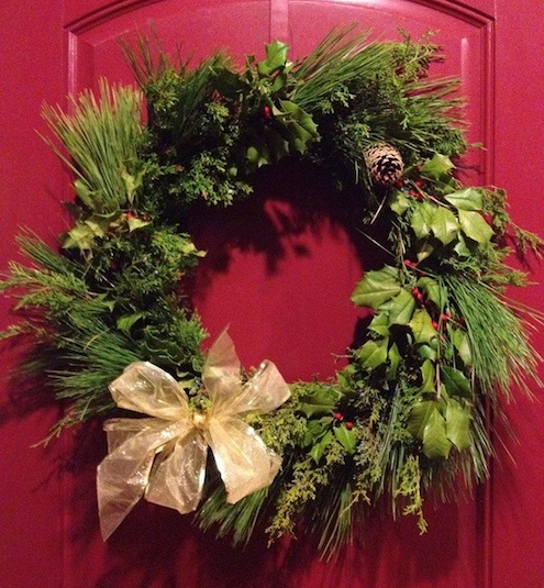 Evergreen wreath embellished with pine cones and Iv How to Make a Wreath - Evergreen