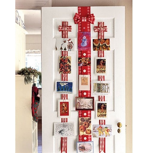 Door Ribbon Christmas Card Display Christmas Card Display - Door Ribbons