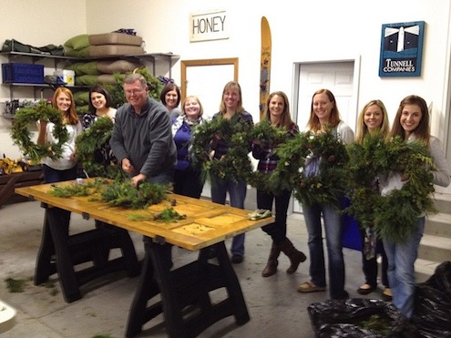 Bill Landon at his "How to Make an Evergreen Wreath" tutorial How to Make a Wreath - Bill Landon at his How to Make an Evergreen Wreath tutorial