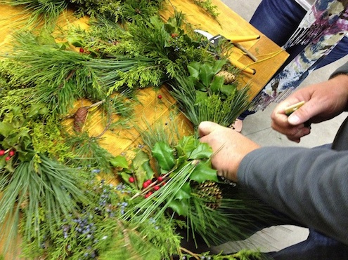 Finishing the wreath off How to Make a Wreath - Finishing Up