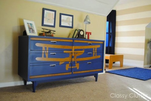 DIY Furniture Upgrades - Stenciled Dresser