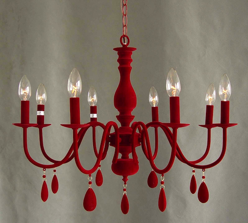 red-decor-chandelier Red Decor - Chandelier