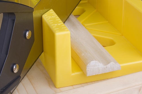 sawing-trim How to Use a Miter Box - Sawing Trim