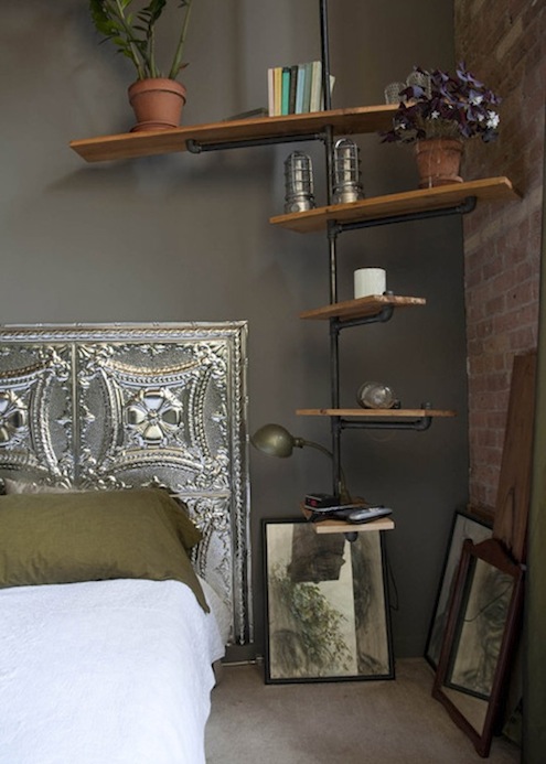Tin Ceiling Tile DIY - Headboard