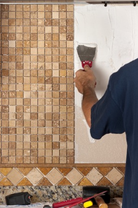 process Tiling a Backsplash - Process
