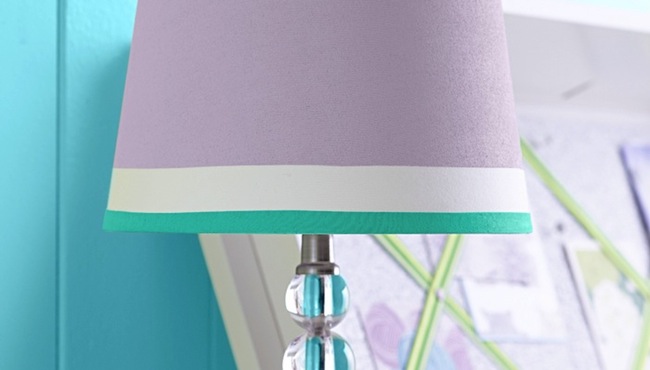 painted-stripes DIY Lampshades - Painted Stripes