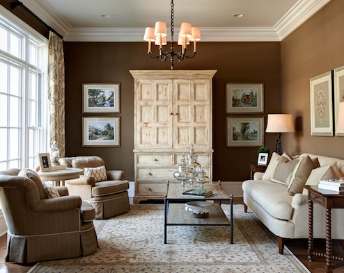 brown-living-room Effects of Coloron Mood - Brown Living Room