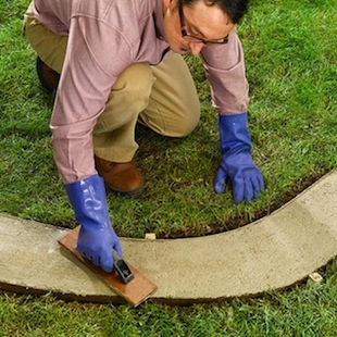 finishing How to Make Concrete Garden Edging - Finishing