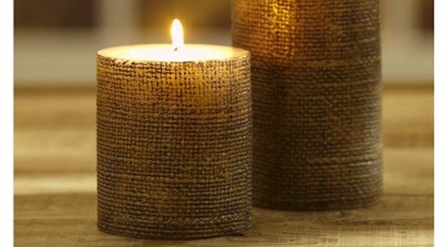 candles Burlap DIY - candles