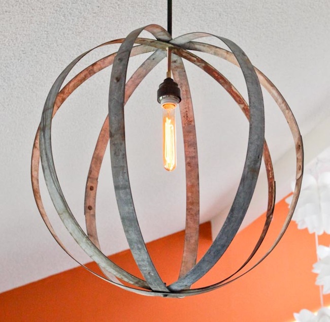 chandelier Wine Barrel DIY - Chandelier