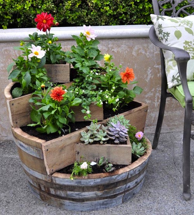 planter Wine Barrels DIY - Barrel Planter