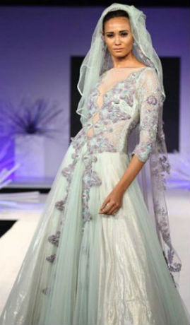 Model in Mandira's creation