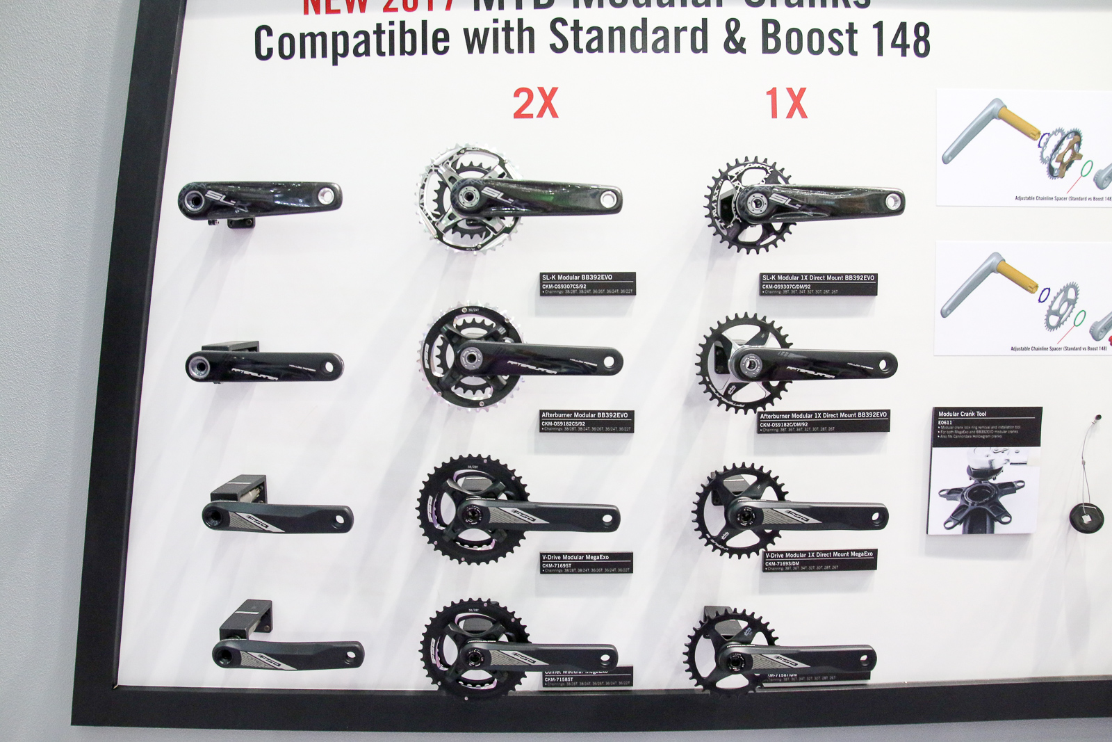 Modular with new cranks for MTB, Gravel 