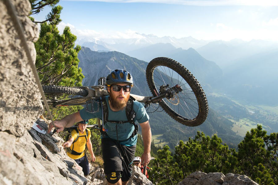 hydration pack so you can hike-a-bike 