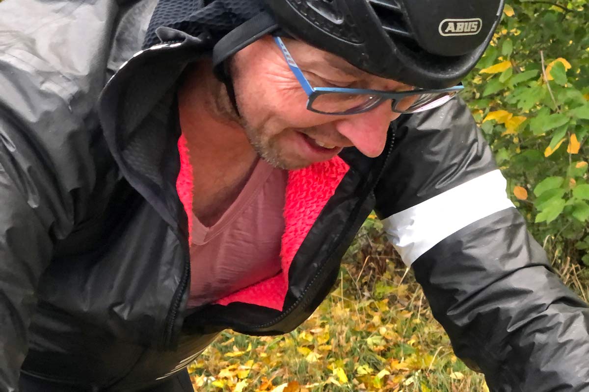 gore rain jacket cycling