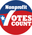 nonprofit votes count logo button