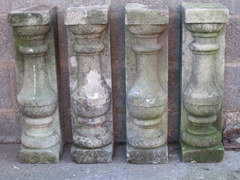   Hand Carved Baluster Columns c1730