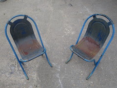 Retro 1960's Walls Ice Cream Metal Chairs