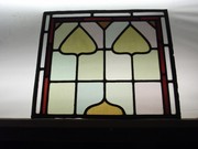 victorian stained glass panel