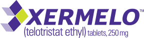 XERMELO (telostristat ethyl) tablets, 250 mg