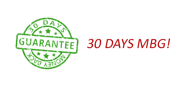 30 Days Money Back Guaranteed
