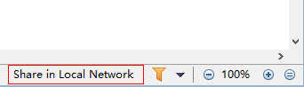 Share in local network button