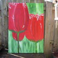 rode tulpen