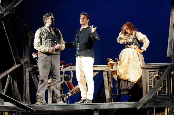 Sweeney with McKay Harris as Anthony Hope and Felicia Stehmeier as  Mrs. Lovett