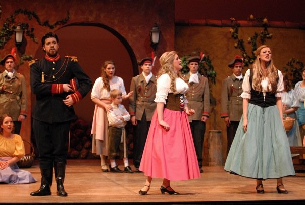 Belcore, L'elisir d'amore (with Mary-Jane Lee as Adina and Erin Powell as Gianetta)