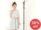 Cropped-Layer Knit Dress (Belt not Included)