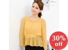 Tie-Waist Chiffon Top