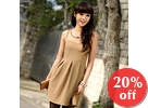 Mesh Panel Sleeveless Dress