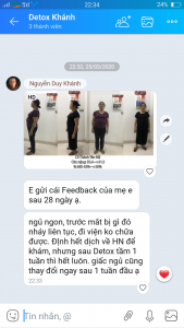 Feedback, đánh giá từ khách hàng đã Detox 5364f2c74717bc49e506